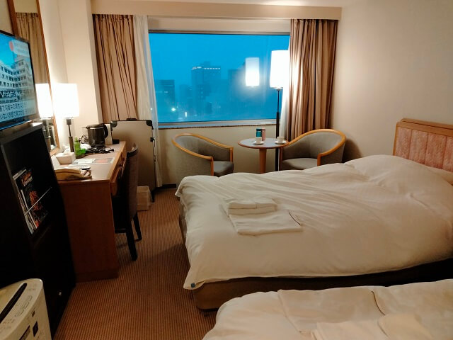 北海道旅行　札幌センチュリーロイヤルホテルのゲストルーム