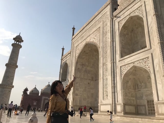インドのタージ・マハル（Taj Mahal）の墓廟（ぼびょう）