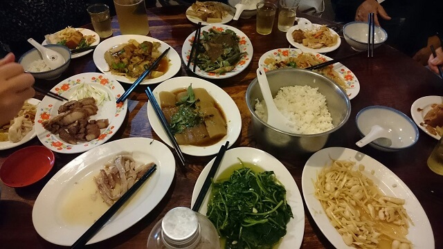台湾の客家料理（はっかりょうり）での昼食