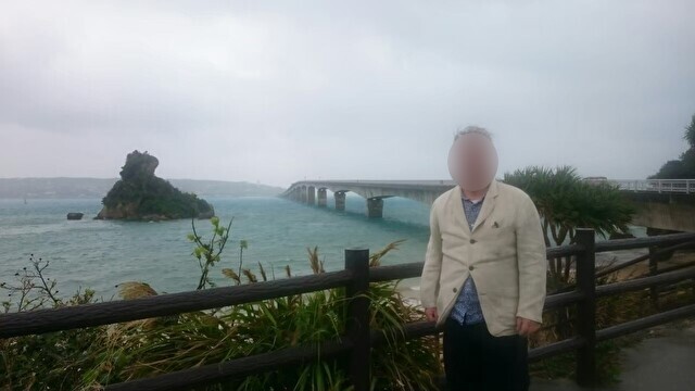 名護市の屋我地島から眺めた古宇利大橋