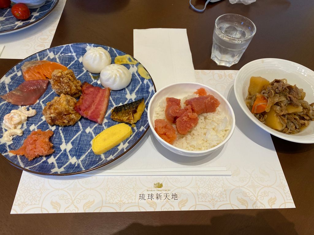 フサキビーチリゾートの「琉球新天地」での朝食