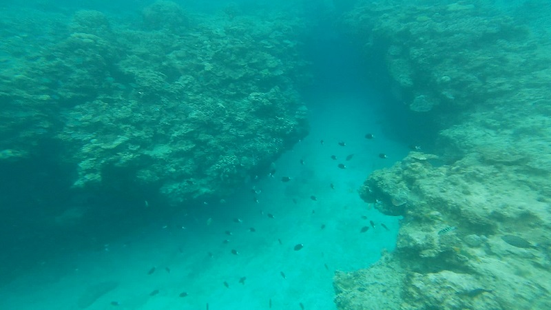 沖縄塩川ビーチの海の様子