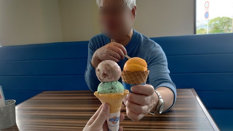 ブルーシール名護店で食べたアイスクリーム