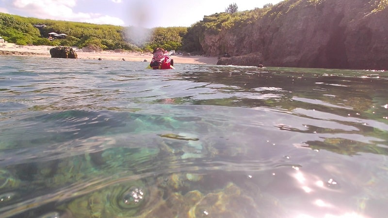 中の島ビーチの水中の様子