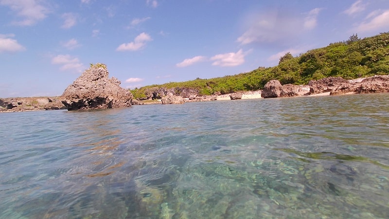 中の島ビーチの水中の様子