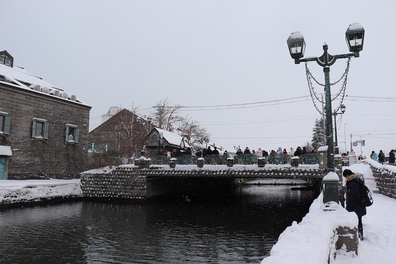 雪の小樽運河