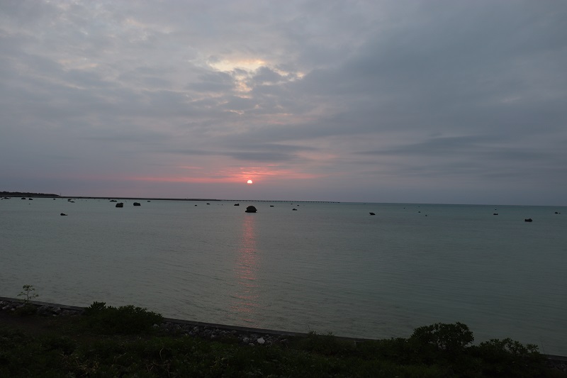 佐和田の浜の夕日