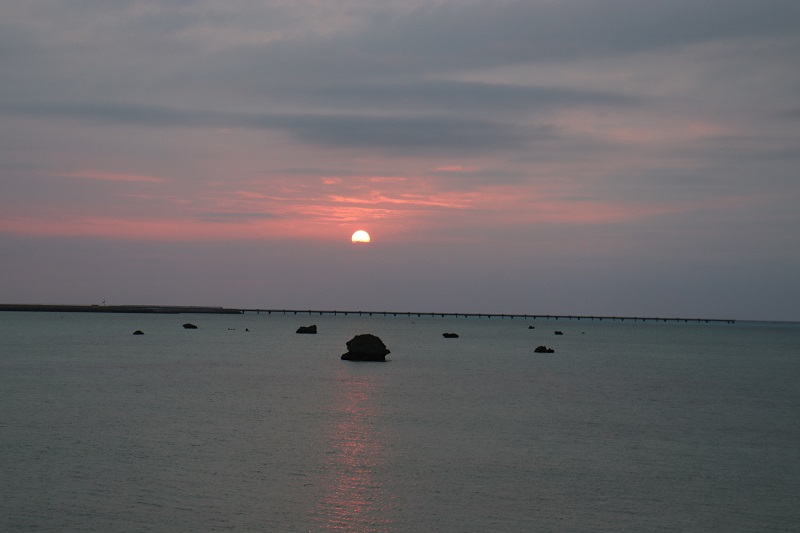 佐和田の浜の夕日