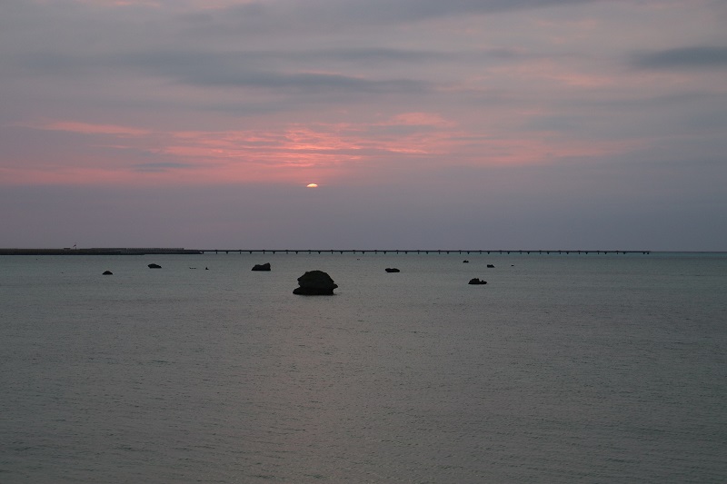 佐和田の浜の夕日