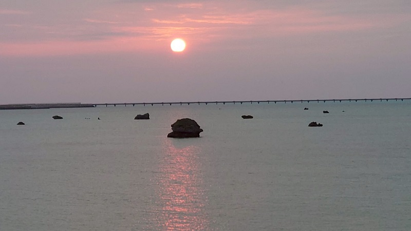 佐和田の浜の夕日