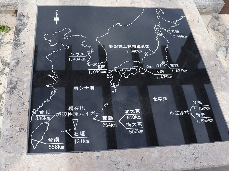 ムイガー断崖 展望台にある地図