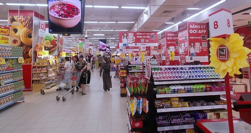 GOダナンの食品売り場